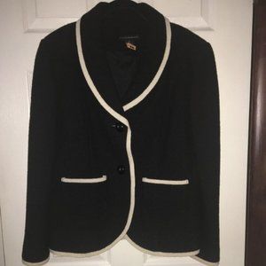Grace Elements Black Boiled Wool Blazer Jacket Ladies